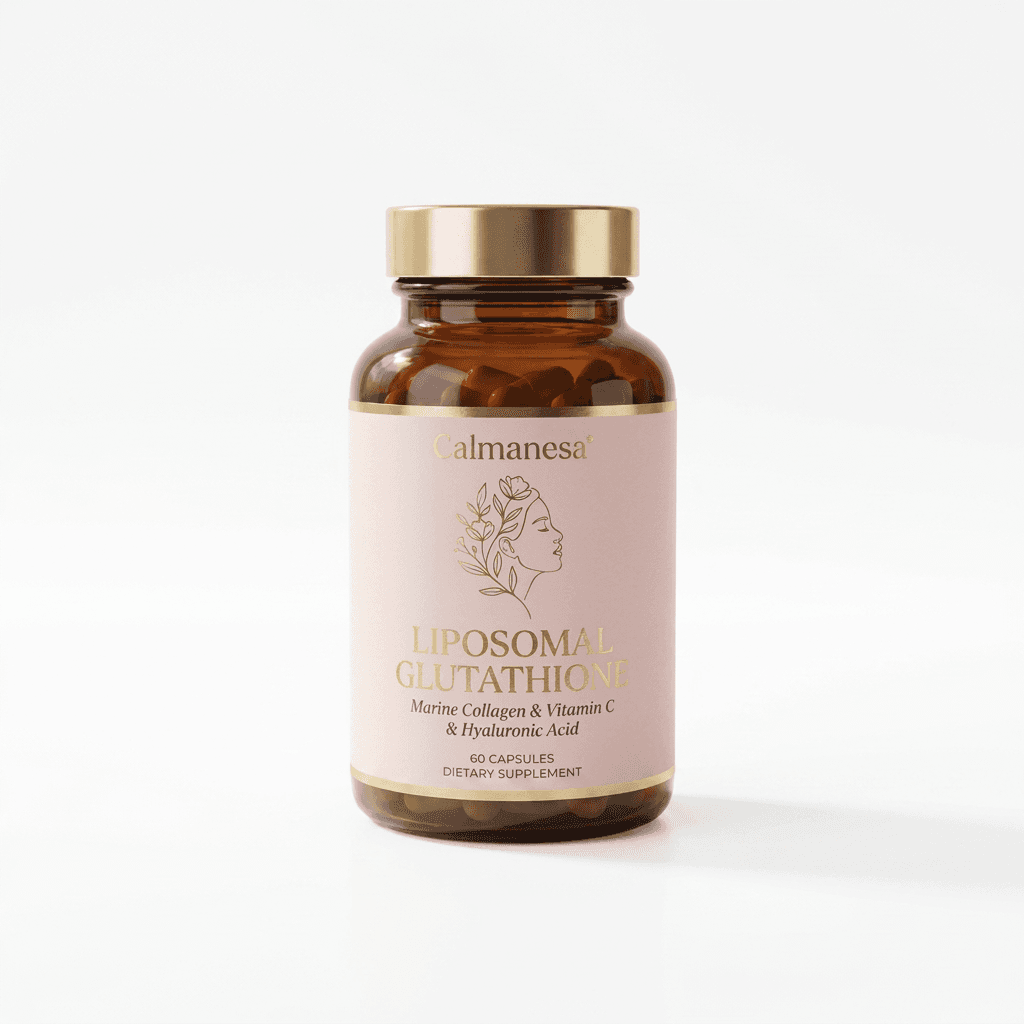 Calmanesa Liposomal Glutathione + Marine Collagen bottle